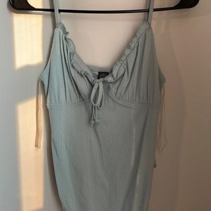 Wild Fable Blue Ribbed Bodysuit